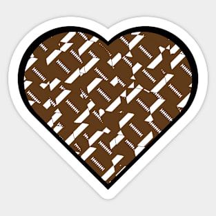 Football Heart Love Sticker